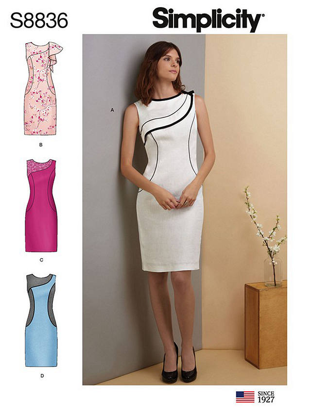 Simplicity Women's Bodycon Dress, 8836, H5