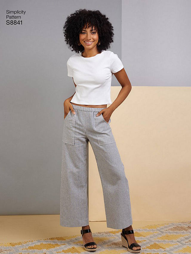 Simplicity Women's Easy To Sew Trousers Sewing Pattern, 8841, H5