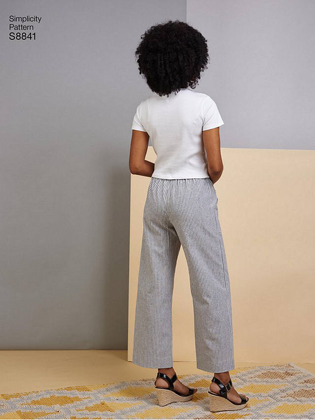Simplicity Women's Easy To Sew Trousers Sewing Pattern, 8841, H5