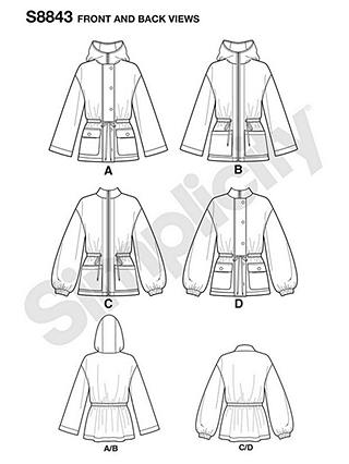 Simplicity Women's Jacket Sewing Pattern, 8843, AA