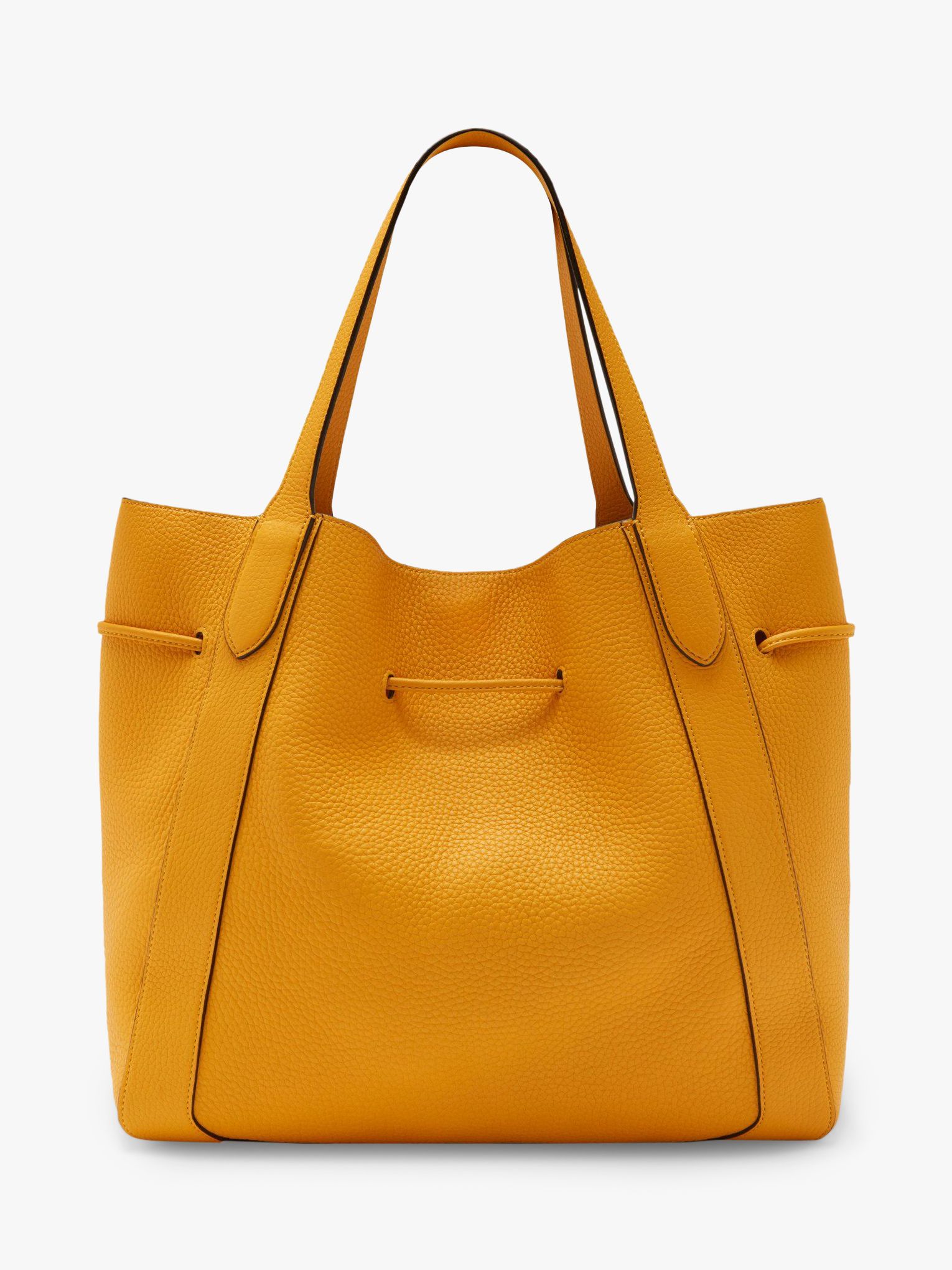 Mulberry Millie Heavy Grain Leather Tote Bag, Deep Amber at John Lewis ...