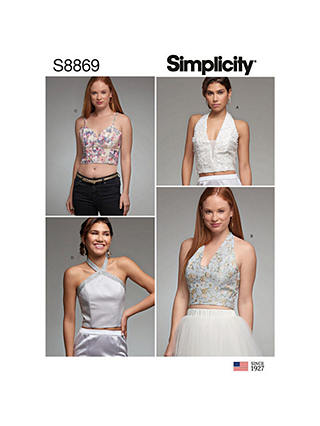 Simplicity Misses' Lined Tops Sewing Pattern, 8869, R5