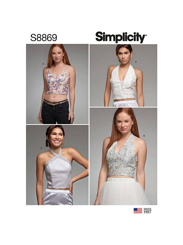 Simplicity Misses' Lined Tops Sewing Pattern, 8869, R5
