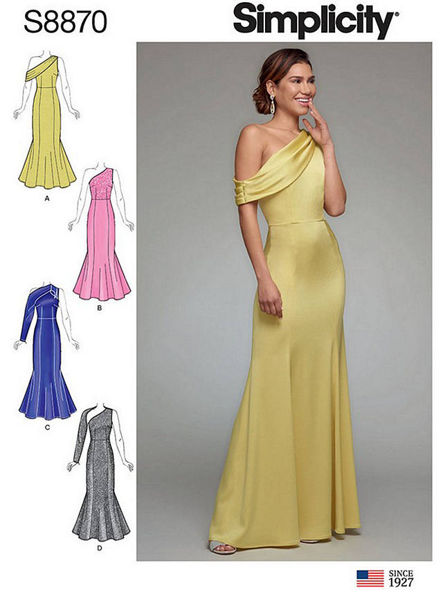 Simplicity Misses'/Miss Petite Full Length Dress Sewing Pattern, 8870, P5