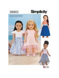 Simplicity Doll Clothing Sewing Pattern, 8903