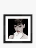 Audrey Hepburn - Red Lips Framed Print & Mount, 45.5 x 45.5cm