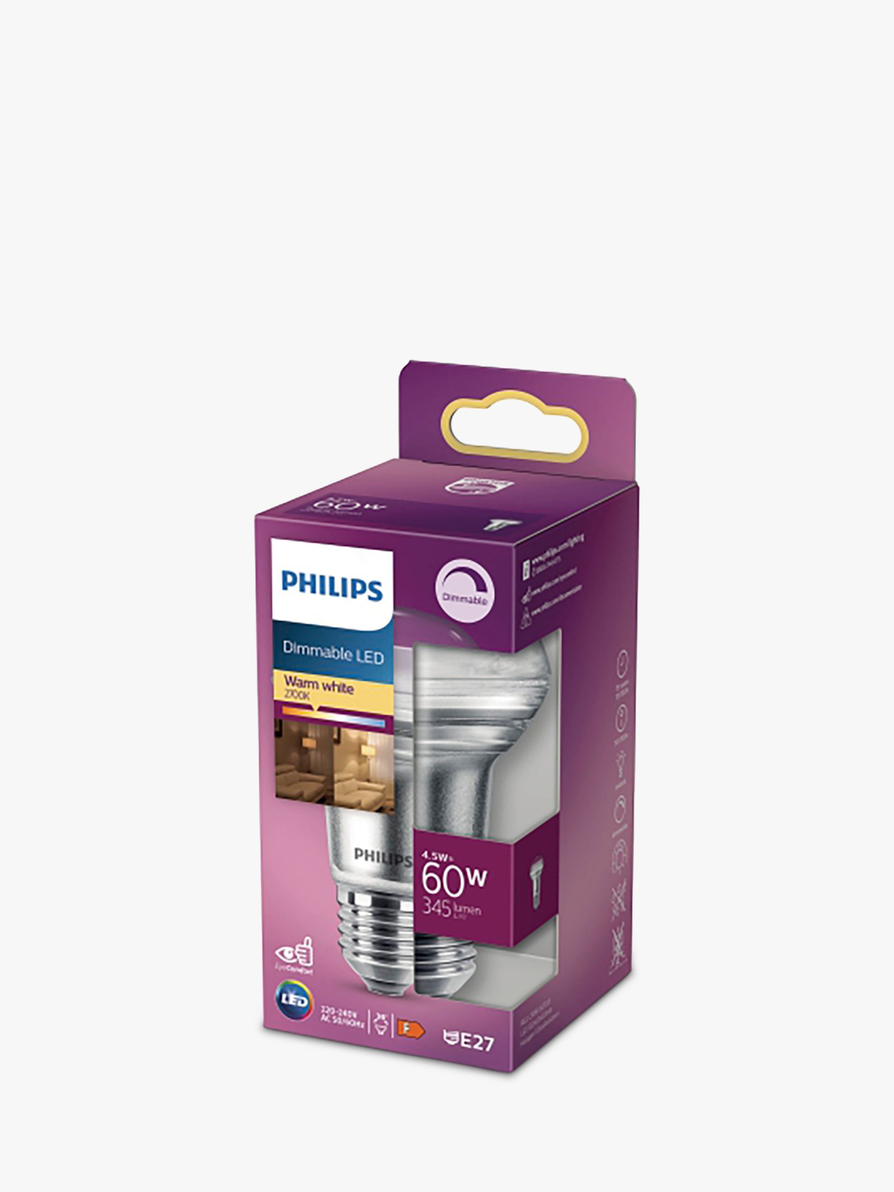 Philips ES Dimmable R63 Bulb, Clear