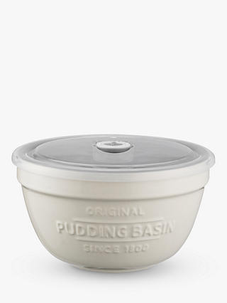 Mason Cash Innovative Kitchen Stoneware Airtight Lid Pudding Basin, White