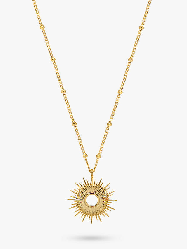 Estella Bartlett Full Starburst Pendant Necklace, Gold at John Lewis ...