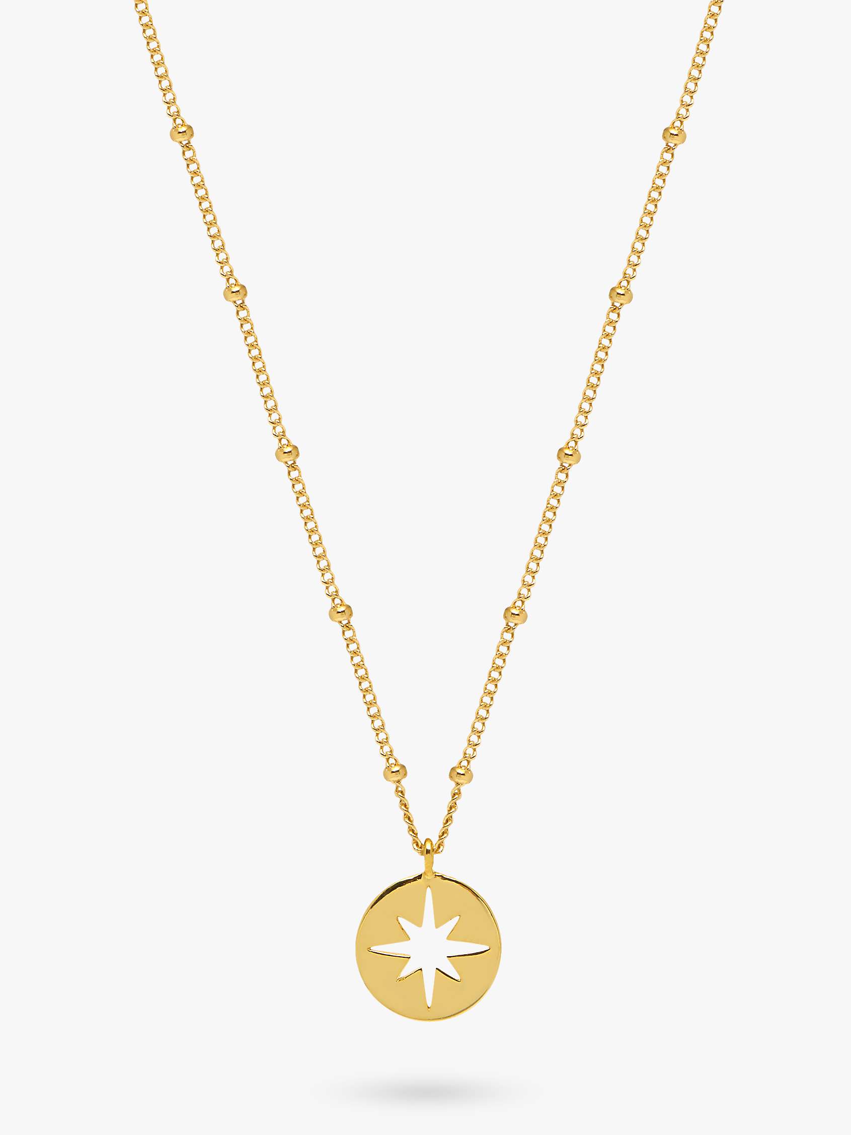 Buy Estella Bartlett Starburst Disc Pendant Necklace, Gold Online at johnlewis.com
