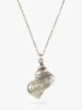 Alex Monroe Classic Sea Shell Pendant Necklace, Silver