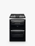Zanussi ZCG43250XA Double Gas Cooker, A Energy Rating, Black/Stainless Steel