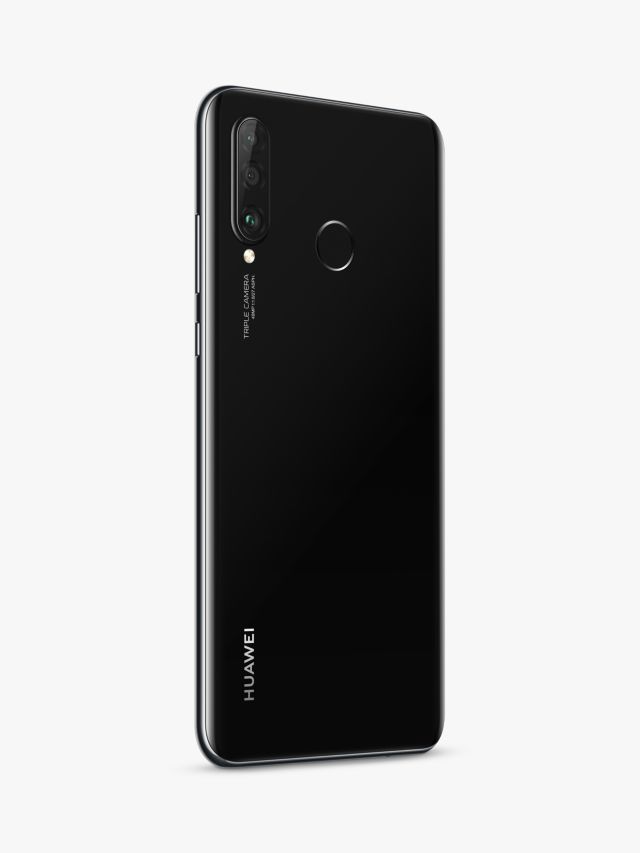 Huawei P30 Lite Smartphone, Android, 4GB RAM, 6.15”, 4G LTE, SIM Free,  128GB, Midnight Black