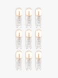 Saxby 2.5W G9 LED Dimmable Frosted Capsule Bulbs, White, Pack of 9