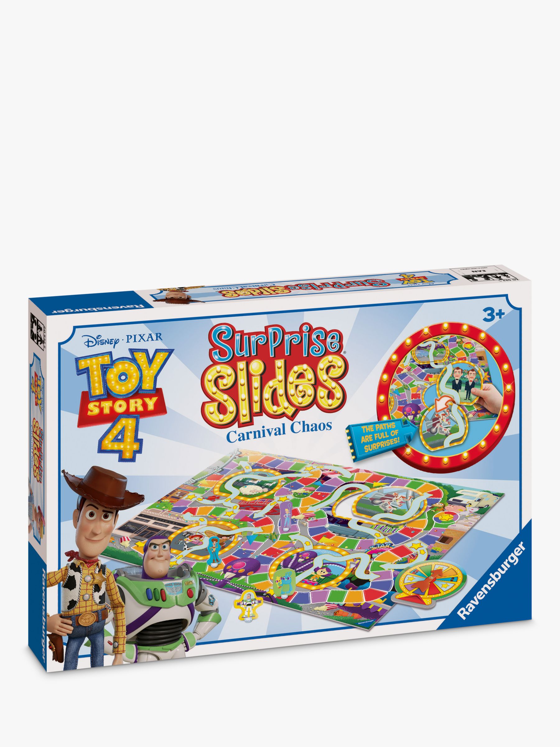 Disney Pixar Toy Story 4 Surprise Slides Carnival Chaos Board Game review