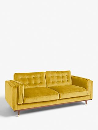 Lyon Range, John Lewis & Partners + Swoon Lyon Large 3 Seater Sofa, Honey Velvet