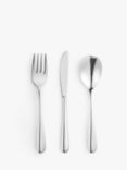 John Lewis Dome Children's Cutlery Set, 3 Piece/1 Place Setting