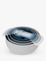 Joseph Joseph Editions Mixing Bowls & Measuring Cups Nest Set, 9 Pieces, Sky