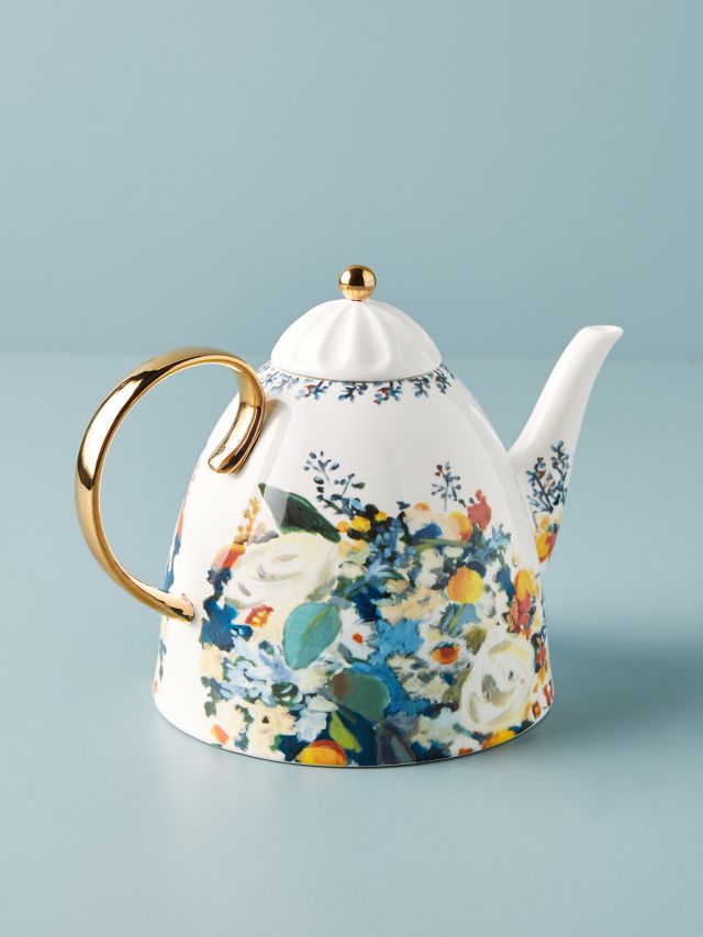 Unique NOVELTY TEAPOT, Hand Painted Metal Tea Kettle, Tea Party Set, 1.5L  Vintag