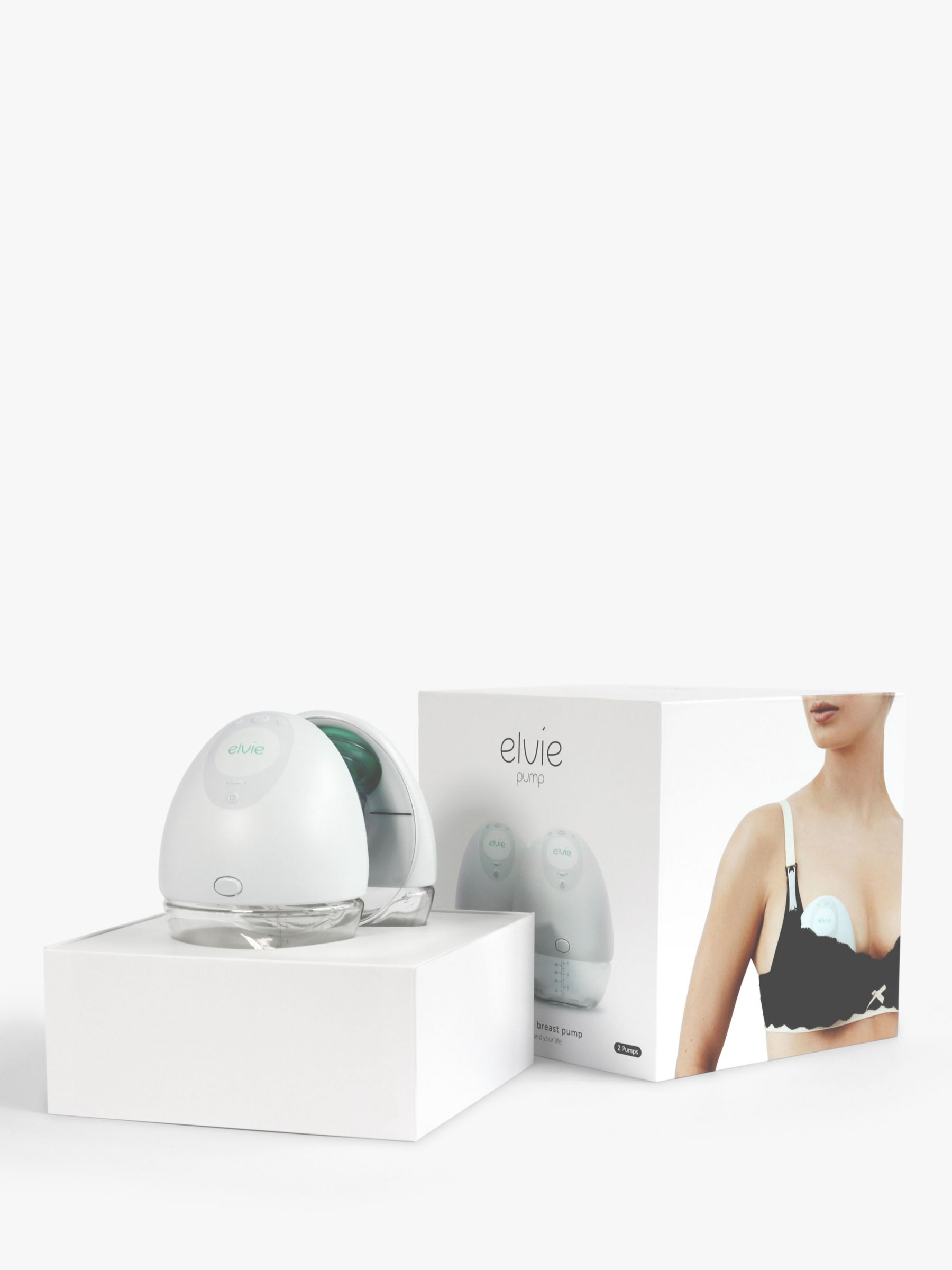 Elvie Pump Double Electric Breast Pump with Lactation Class & Milk