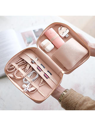 Stackers Cable Tidy Travel Bag, Blush Pink