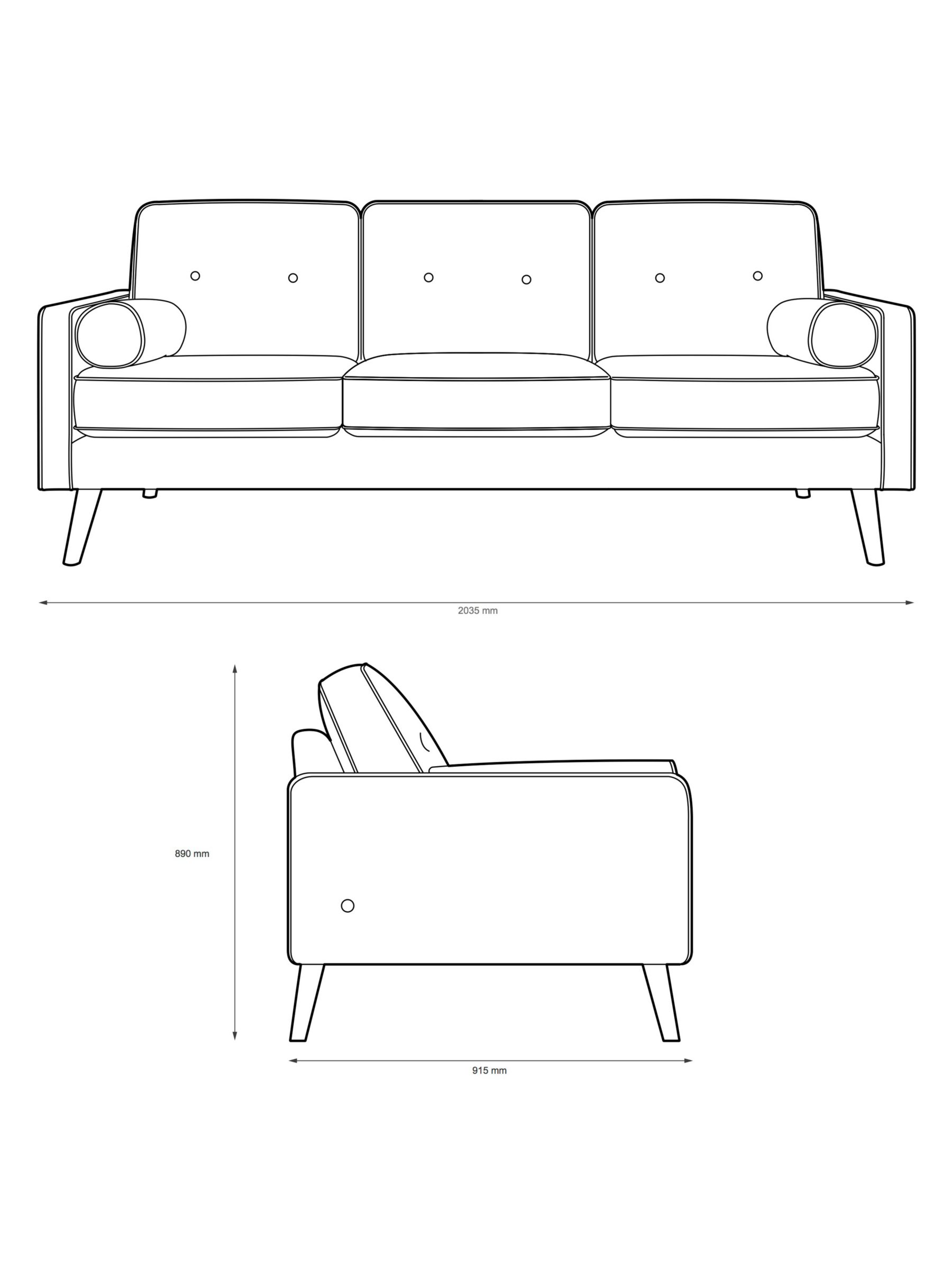 G Plan Vintage The Sixty Five Large 3 Seater Leather Sofa Regent