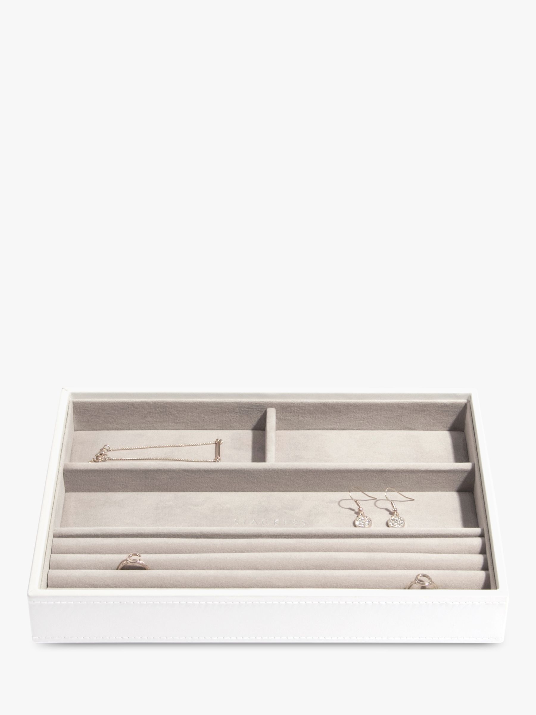 Stackers Classic 25 Section Jewellery Tray in White