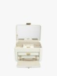 Dulwich Designs Belgravia Leather Jewellery Box, Cream
