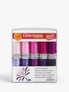Gütermann creativ Machine Embroidery Thread, 10 x 200m, Multi