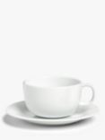 John Lewis ANYDAY Dine Cappuccino Cup & Saucer, Set of 2, White, 340ml