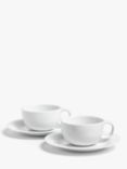 ANYDAY John Lewis & Partners Dine Cup & Saucer, Set of 2, White, 250ml