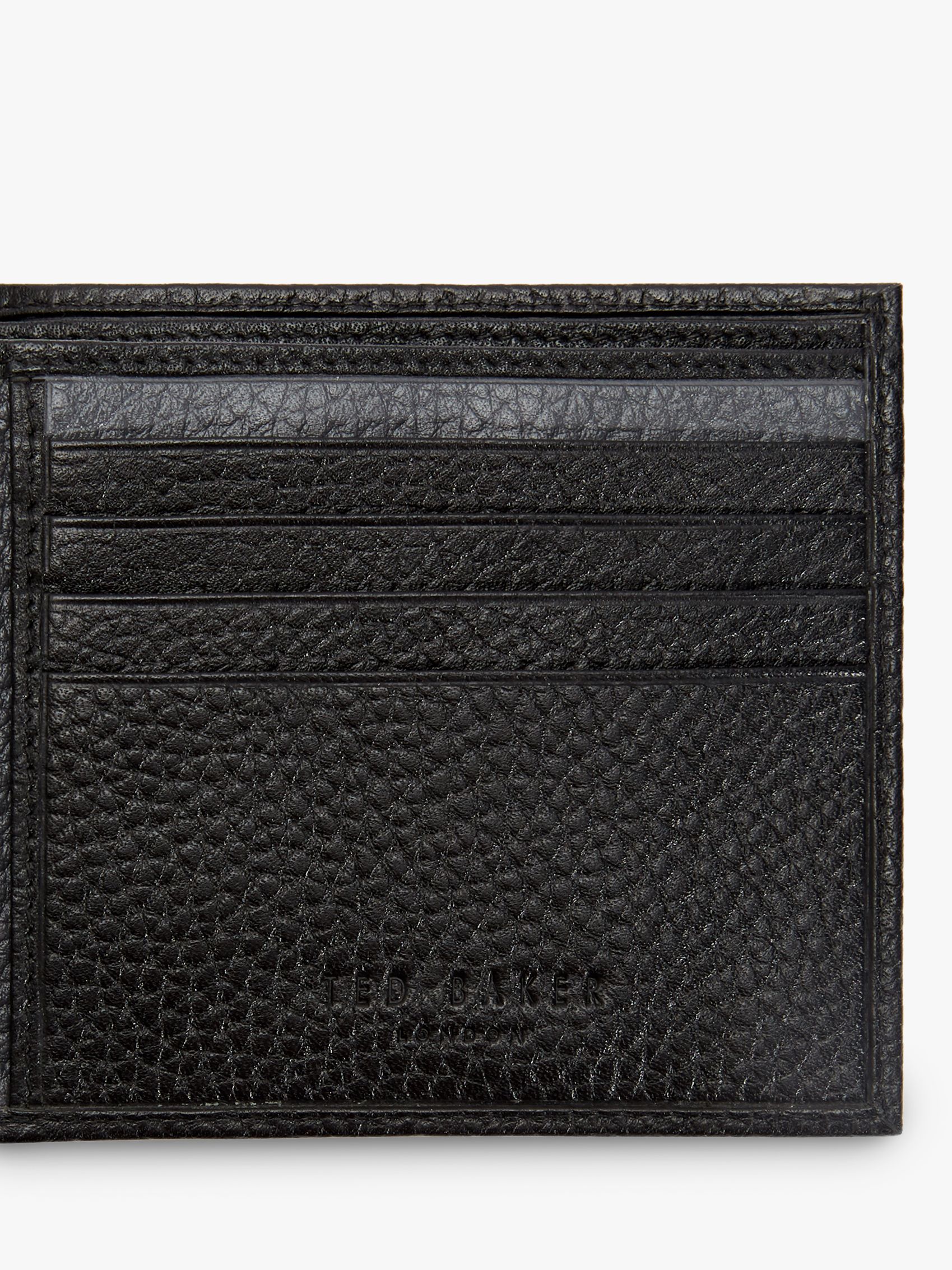 Ted Baker Fiters Seamed Leather Bifold Wallet, Black