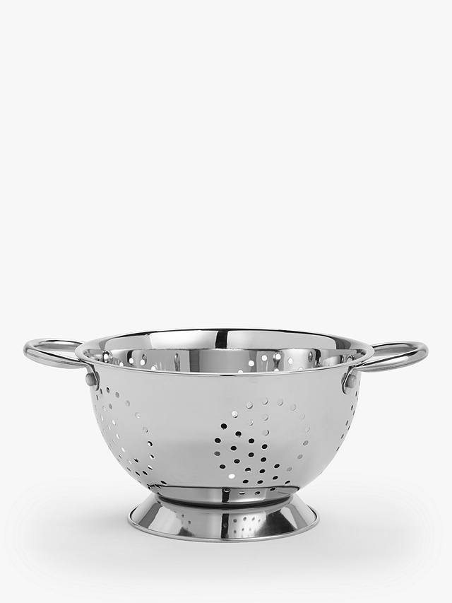 John Lewis & Partners Stainless Steel Footed Colander, Dia.22cm