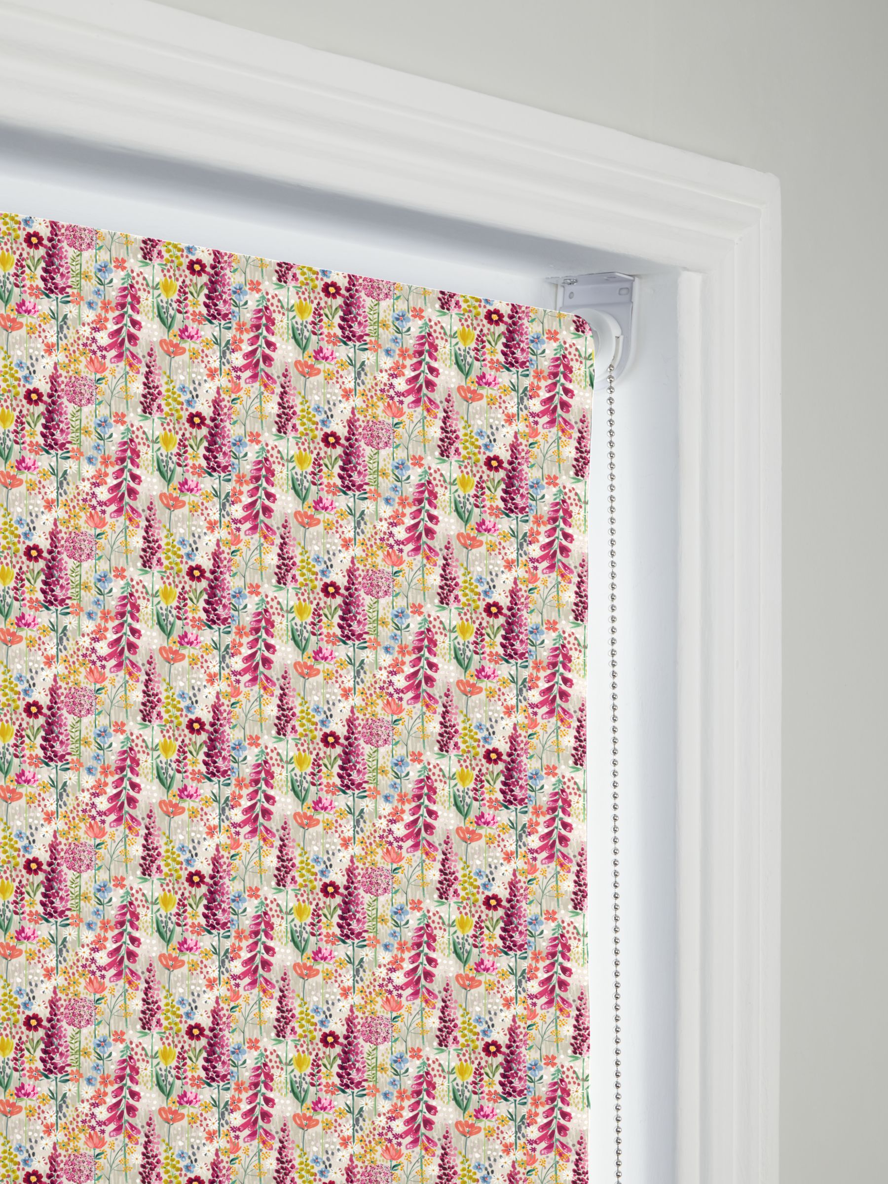 John Lewis Flora Made to Measure Blackout Roller Blind, Putty