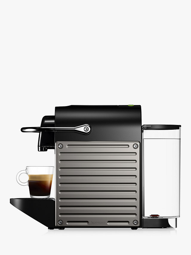 Nespresso Krups Pixie XN304T40 Coffee Machine, Titanium