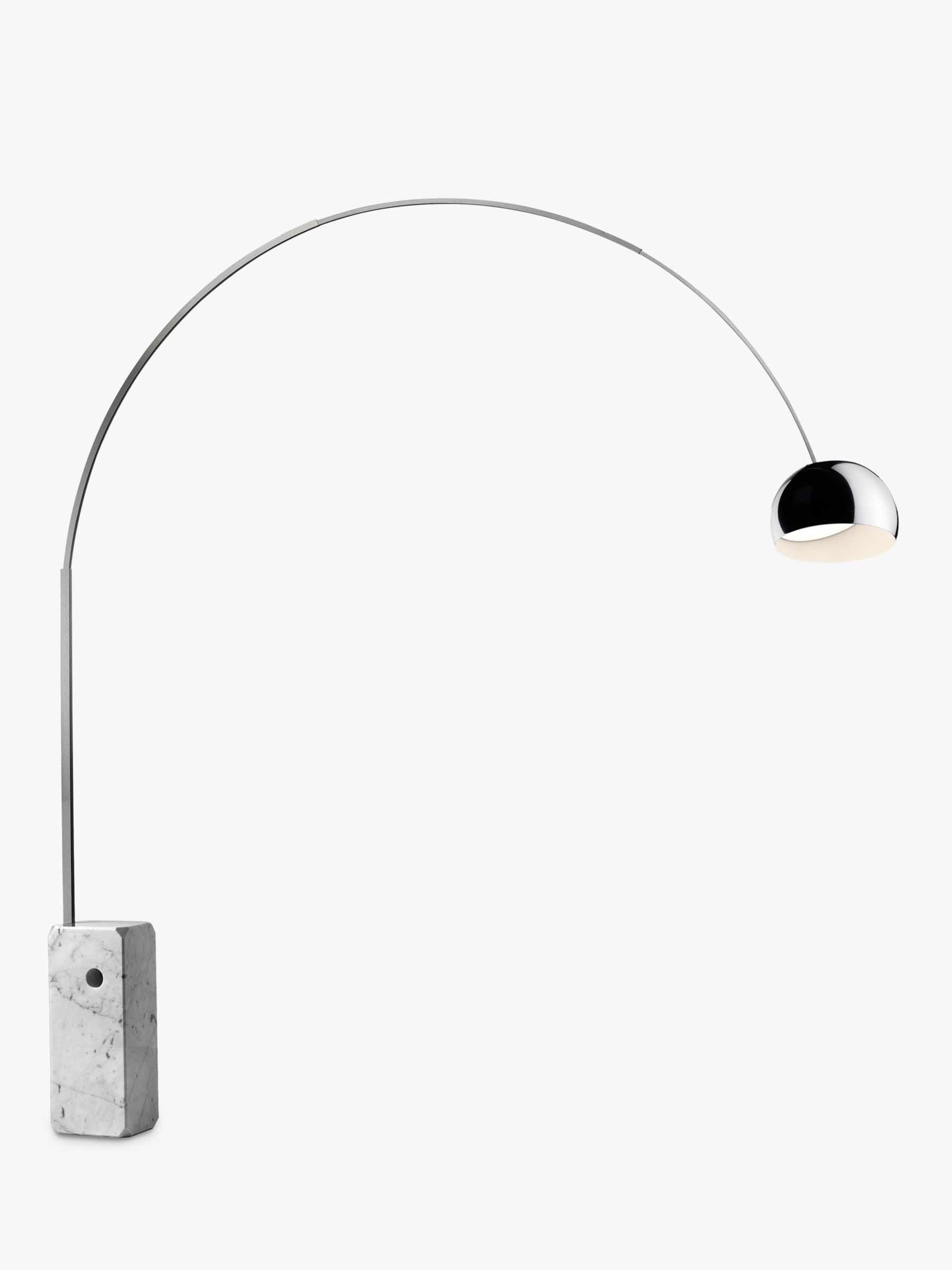 Flos Arco Dimmable Led Arched Floor Lamp Silver At John Lewis