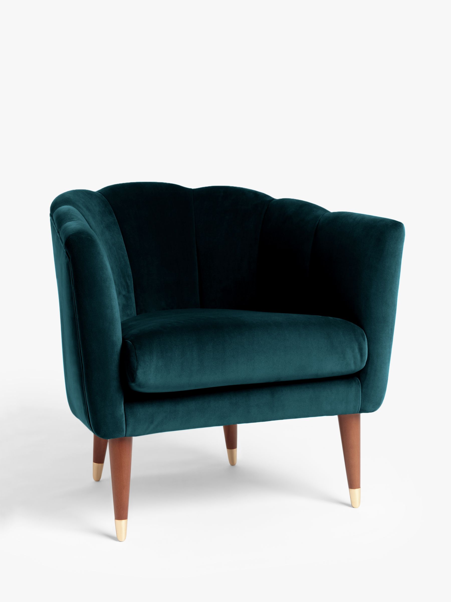 Enville Range, John Lewis + Swoon Enville Occasional Armchair, Wildwood Green Velvet