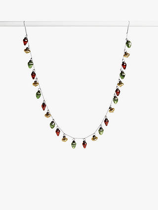 John Lewis & Partners Traditions Glass Bauble Garland, Red / Green / Gold, L150cm