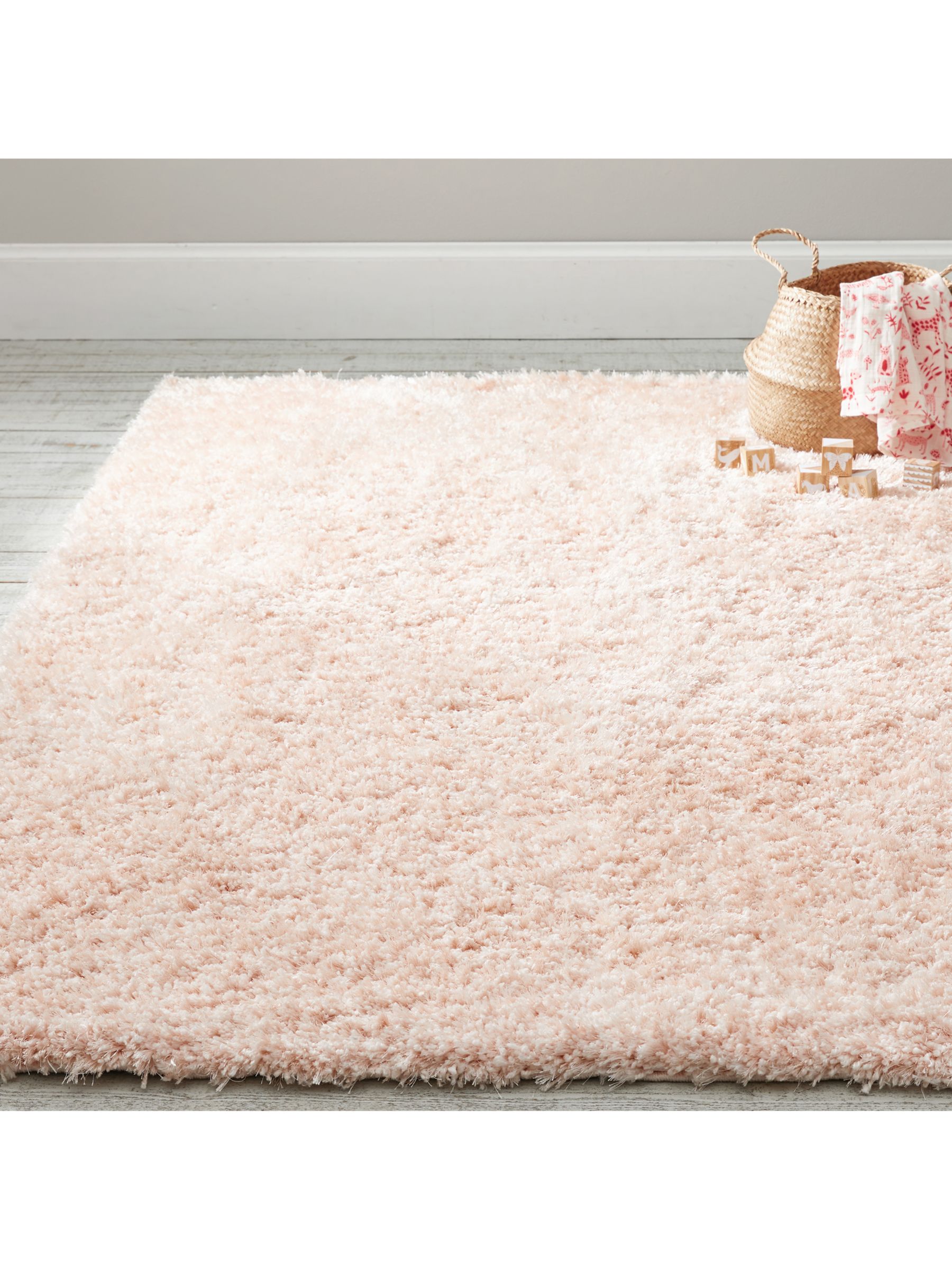 Pottery Barn Kids Luxe Shag Rug Blush At John Lewis Partners