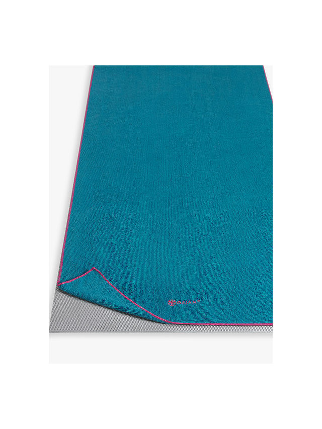 Gaiam Yoga Mat Towel, Vivid Blue/Fuchsia