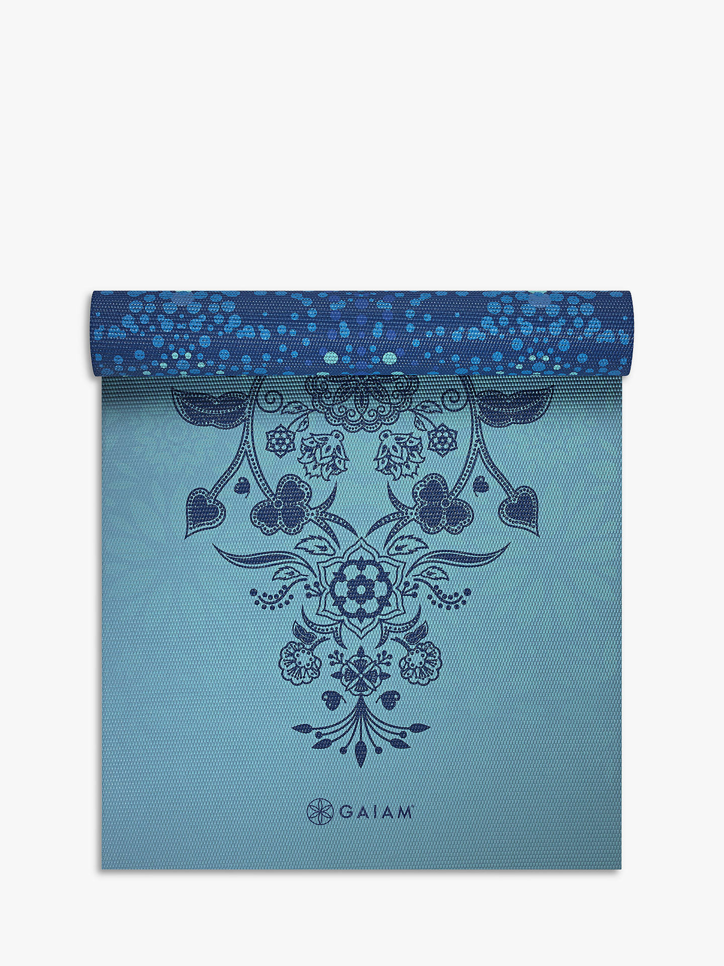 Gaiam Reversible Mystic Sky 6mm Yoga Mat, Blue at John Lewis & Partners