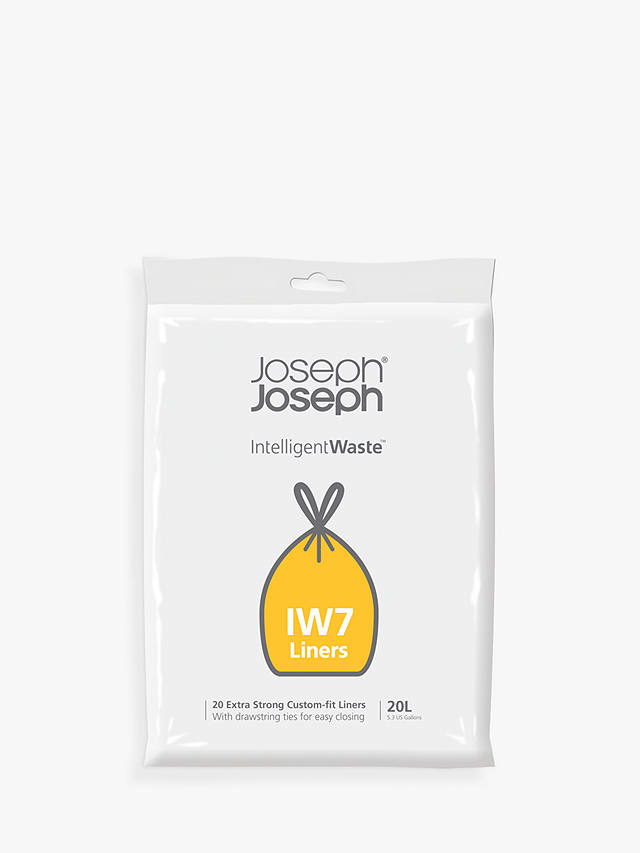 Joseph Joseph IW7 Intelligent Waste General Waste Bin Liners, 20L, Pack of 20