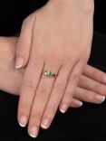 London Road 9ct Gold Emerald Signet Ring, M