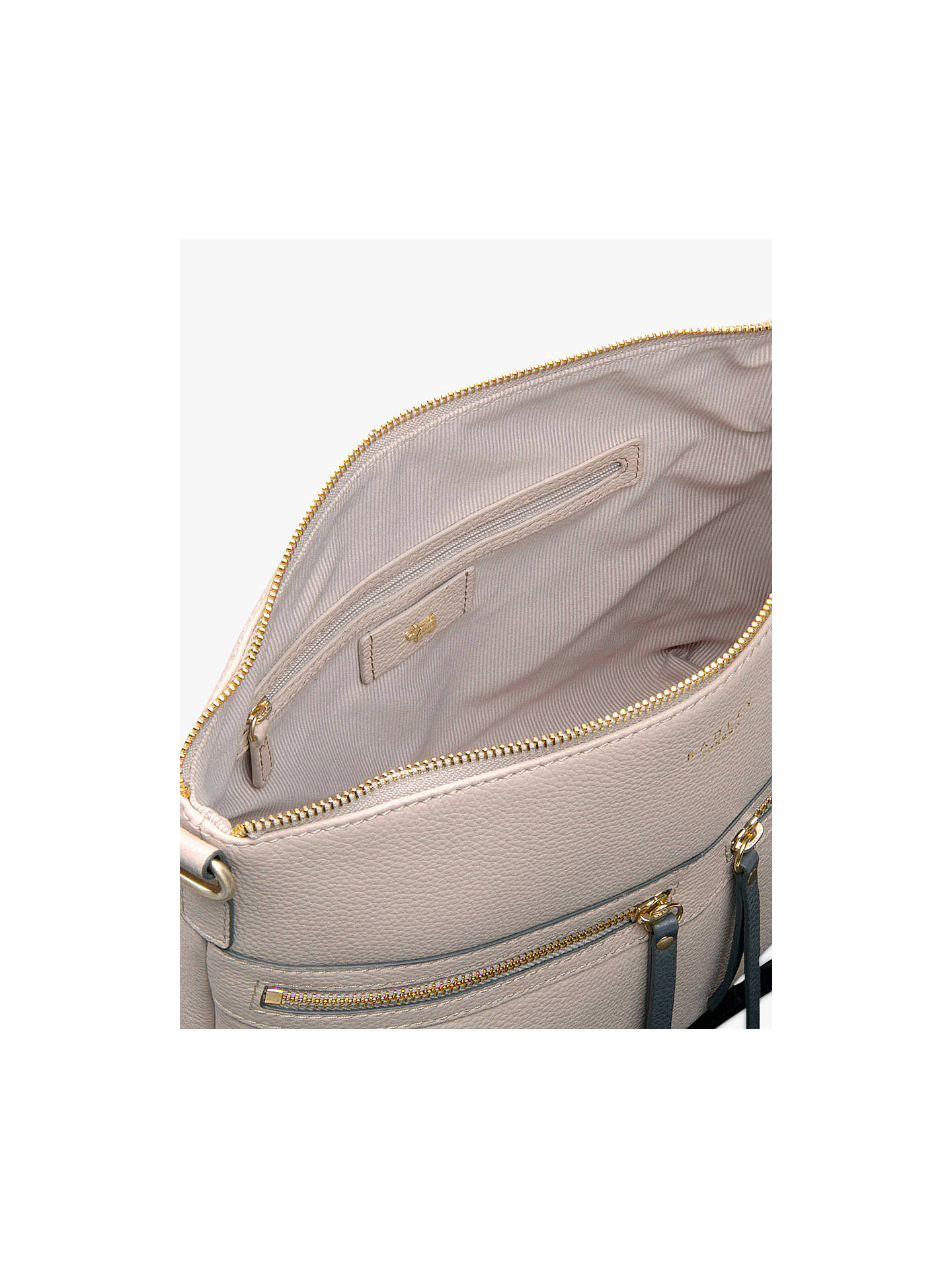 Radley Smith Street Leather Medium Shoulder Bag, Dove Grey at John Lewis & Partners