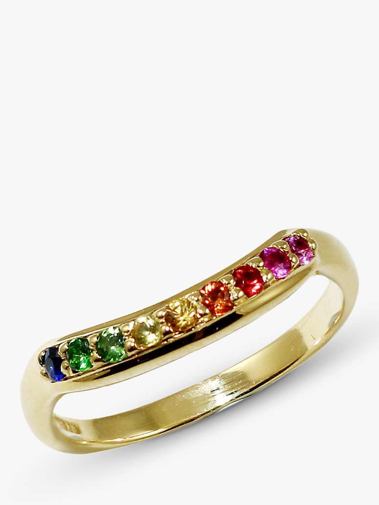 Buy London Road 9ct Gold Sapphire Bloomsbury Rainbow Ring, N Online at johnlewis.com