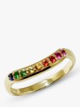 London Road 9ct Gold Sapphire Bloomsbury Rainbow Ring, N