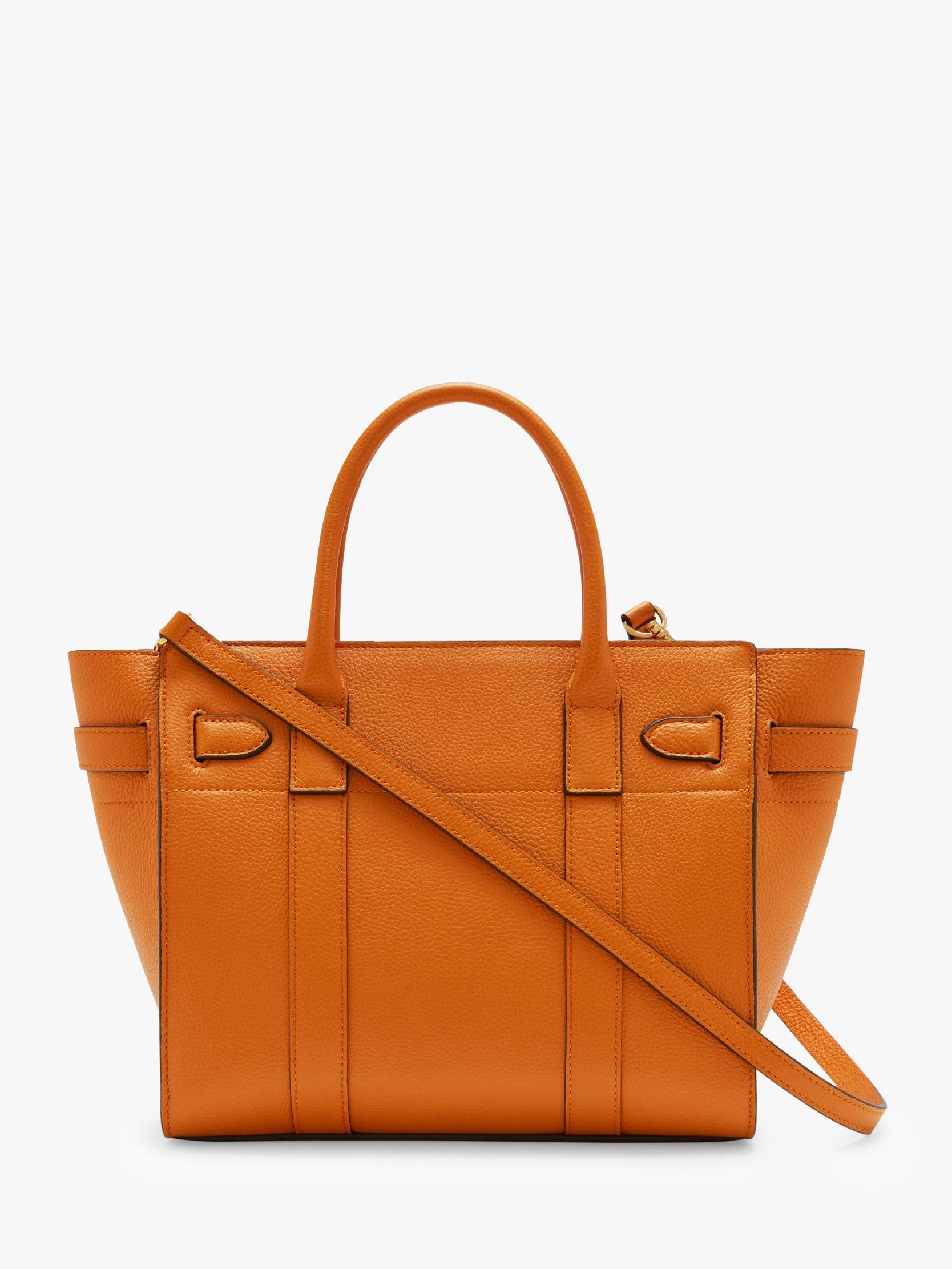 Mulberry Small Bayswater Zipped Classic Grain Leather Tote Bag at John ...