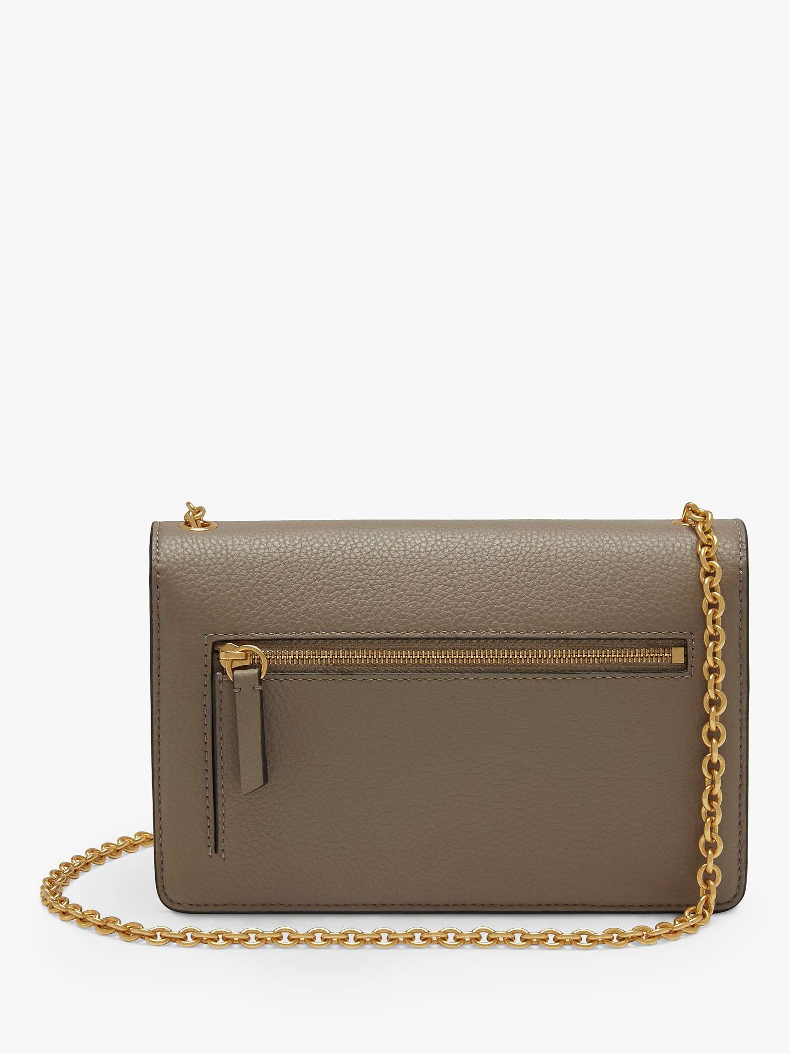 Mulberry Small Darley Cross Grain Leather Cross Body Bag, Solid Grey at ...