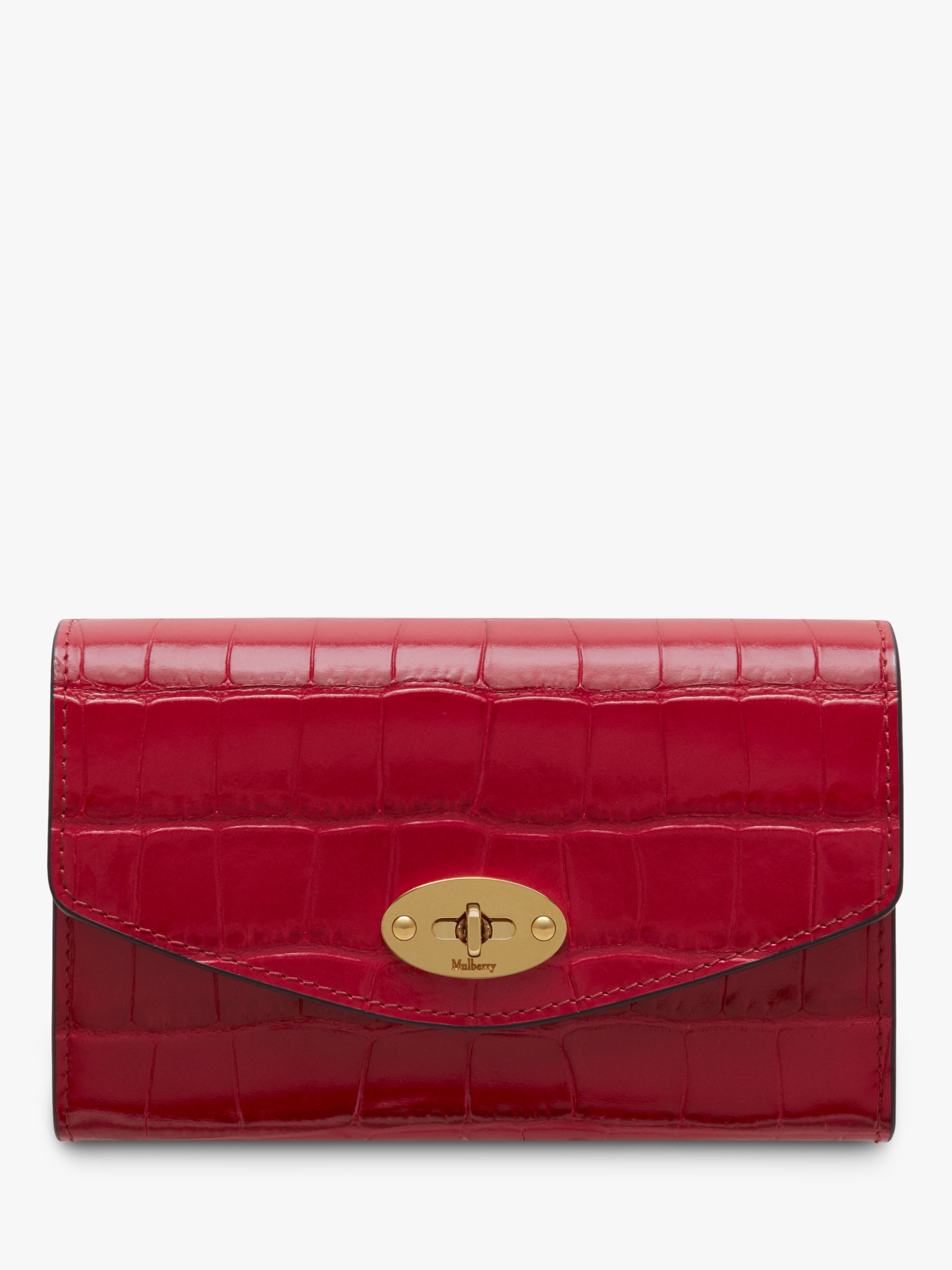 mulberry red croc bag