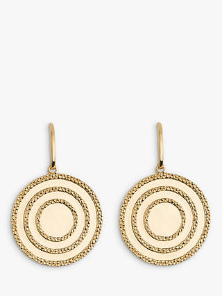 Emily Mortimer Jewellery Echo Textured Disc Drop Earrings